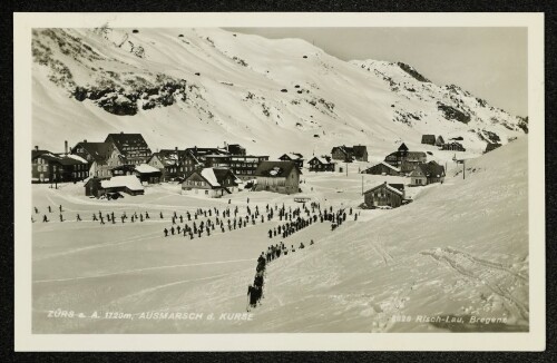 Zürs a. A. 1720 m : Ausmarsch d. Kurse