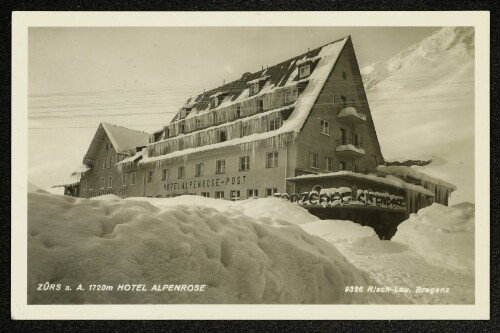 Zürs a. A. 1720 m Hotel Alpenrose
