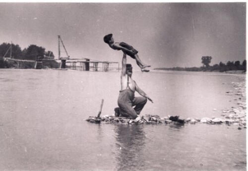 Bau der Harder Ach-Brücke