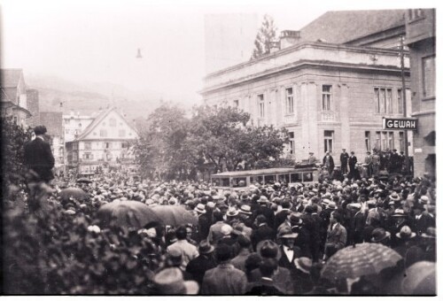 Sozialdemokratische Kundgebung in Dornbirn