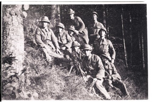 MG-Zug bei einer Übung