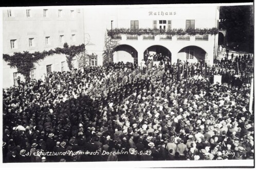 Schutzbund-Aufmarsch in Dornbirn
