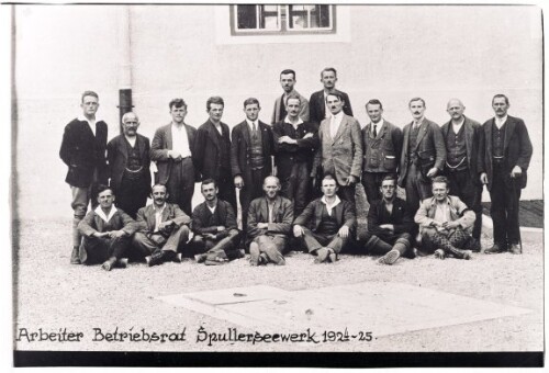 Arbeiter Betriebsrat Spullerseewerk 1924-25