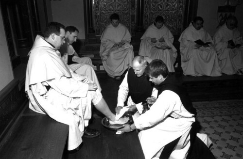 Kloster Mehrerau, die österliche Fußwaschung