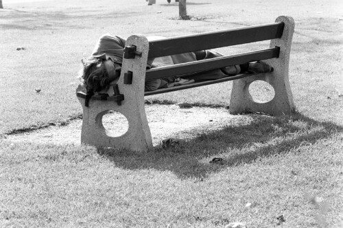 Canada, Toronto, Parkbankschläfer