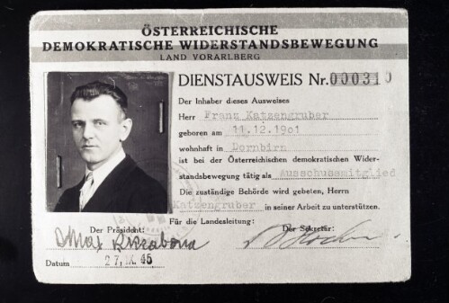 Dienstausweis Franz Katzengruber
