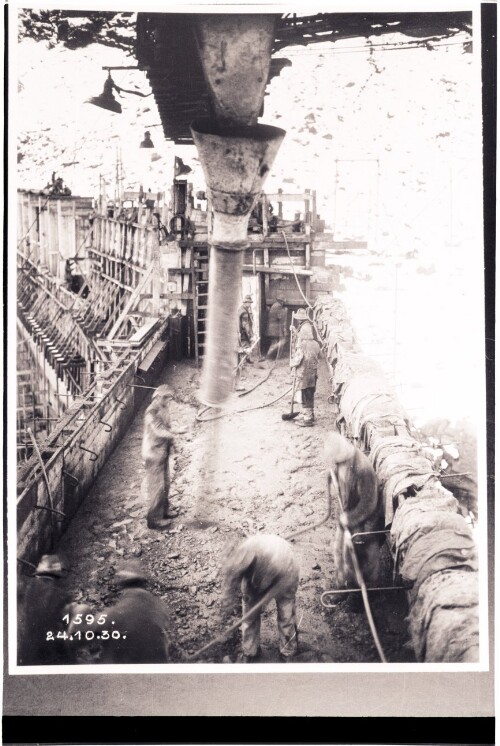 Betonierung Staumauer Vermunt