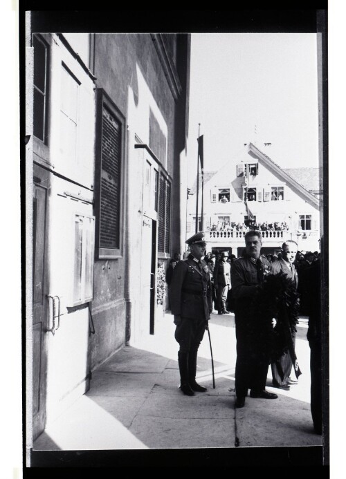 Einweihung  Heldengedenktafel 