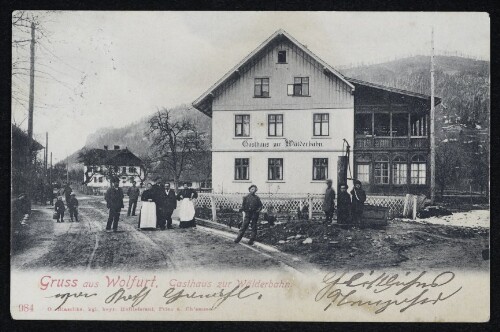 Gruss aus Wolfurt. Gasthaus zur Wälderbahn