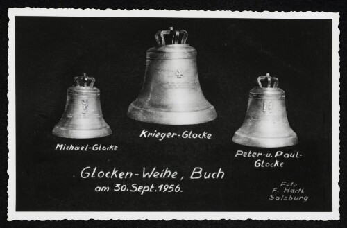 Glocken-Weihe, Buch am 30. Sept. 1956