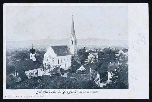 Schwarzach b. Bregenz, im Oktober 1903