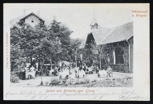 Schwarzach b. Bregenz. Garten und Bierhalle zum Löwen