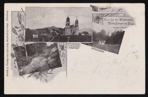 Gruss aus dem Wallfahrtsorte Maria-Bildstein bei Bregenz