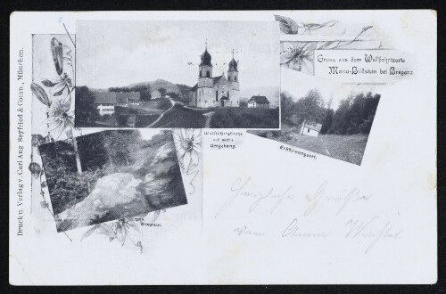 Gruss aus dem Wallfahrtsorte Maria-Bildstein bei Bregenz