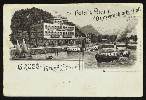 Gruss aus Bregenz am Bodensee : Hotel & Pension Oesterreichischer Hof