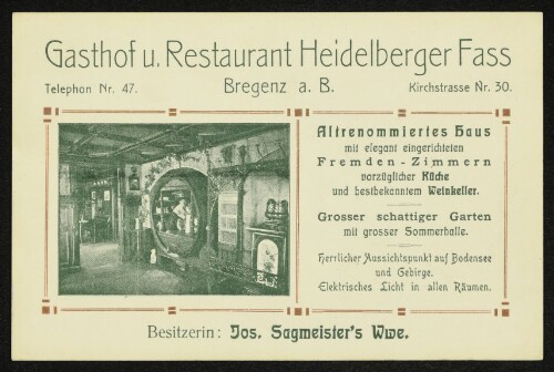 Gasthof und Restaurant Heidelberger Fass, Bregenz a, Bodensee
