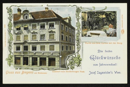 Gruss aus Bregenz am Bodensee : Die besten Glückwünsche zum Jahreswechsel! Josef Sagmeister´s Witwe