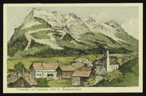 Schnepfau mit Canisfluh 2047 m, Bregenzerwald