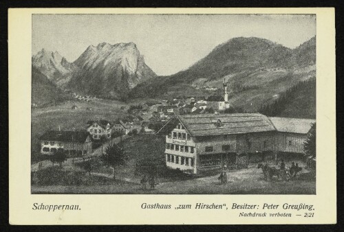 Schoppernau : Gasthaus  zum Hirschen 