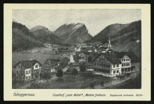 Schoppernau : Gasthof  zum Adler , Anton Jochum