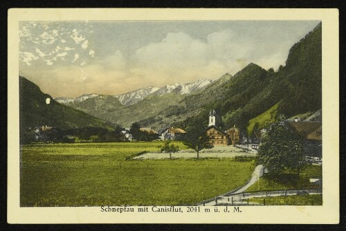 Schnepfau mit Canisflut, 2041 m ü. d. M.