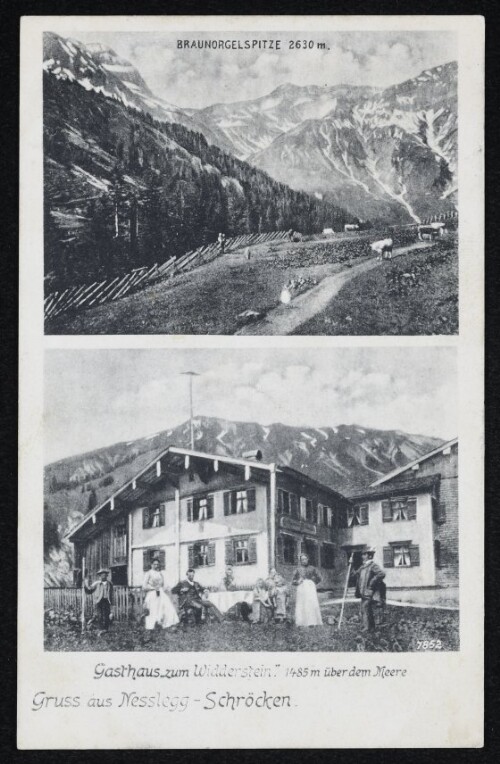 Gruss aus Nesslegg-Schröcken : Gasthaus  zum Widderstein 