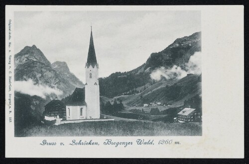 Gruss v. Schröcken, Bregenzer Wald, 1260 m