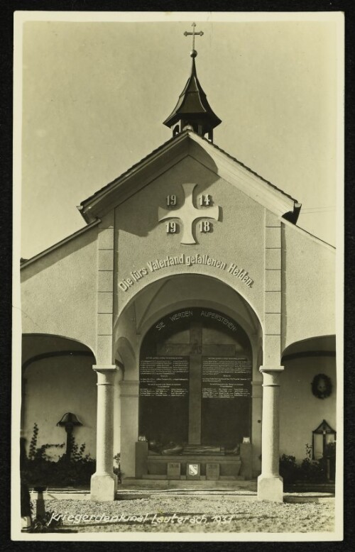 Kriegerdenkmal Lauterach, 1931