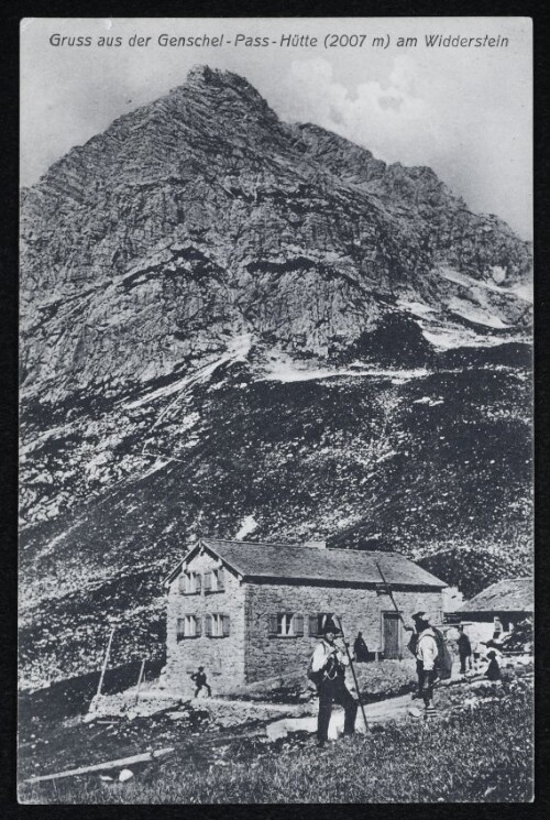 Gruss aus der Genschel-Pass-Hütte (2007 m) am Widderstein