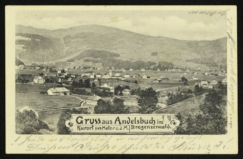 Gruss aus Andelsbuch im Bregenzerwald : Kurort 647 Meter ü.d.M.