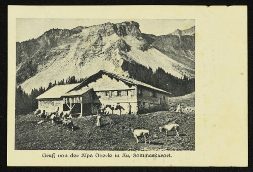 Gruß von der Alpe Öberle in Au, Sommerkurort