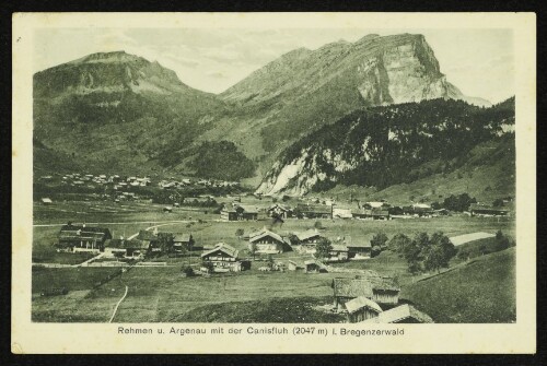 Rehmen u. Argenau mit der Canisfluh (2047 m) i. Bregenzerwald