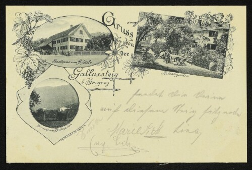 Gruss aus der Gallusstein b. Bregenz, Gasthaus zum Rössle