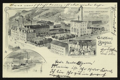 Gruss aus Bregenz, Brauerei - Restaurant Weberbeck