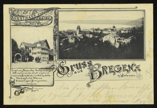 Gruss aus Bregenz a.B., Gasthaus zur Traube, Gallussteig