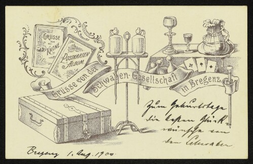 Grüsse aus der Krone, Grüsse von der Schwaben-Gesellschaft in Bregenz