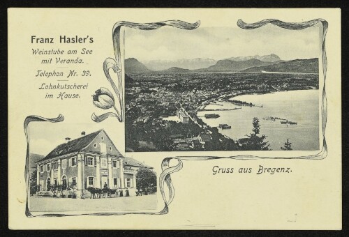 Gruss aus Bregenz, Franz Hasler´s Weinstube am See mit Veranda, Bregenz A. Bodensee