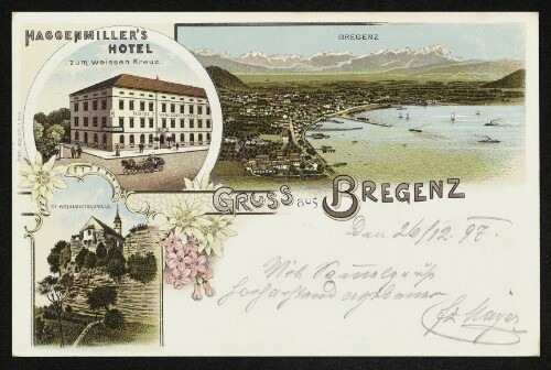 Grüsse aus Bregenz, Haggenmiller´s Hotel zum weissen Kreuz