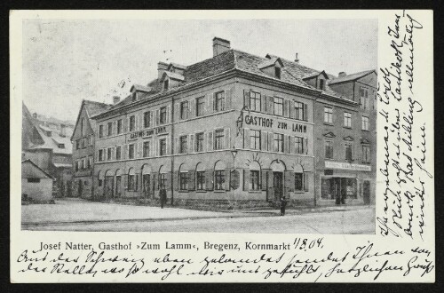 Josef Natter, Gasthof  Zum Lamm , Bregenz, Kornmarkt