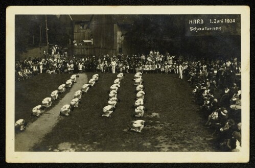Hard, 1. Juni 1930 Schauturnen