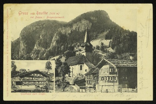 Gruss aus Reuthe (608 m) bei Bezau i. Bregenzerwald