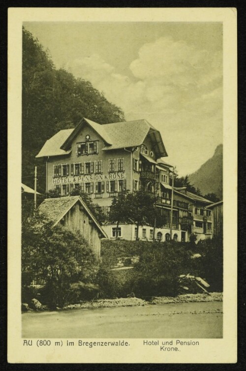 Au (800 m) im Bregenzerwalde : Hotel und Pension Krone