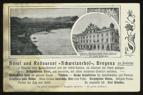 Hôtel und Restaurant  Schweizerhof  Bregenz