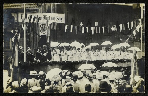 [Harder Frauenchor beim Sängerfest  Heil deutschen Wort und Sang  in Hard]