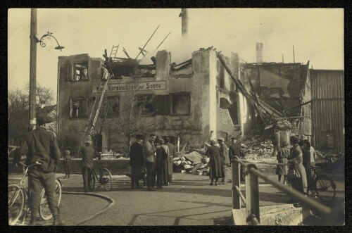 [Brand im katholischen Vereinshaus zur Sonne]