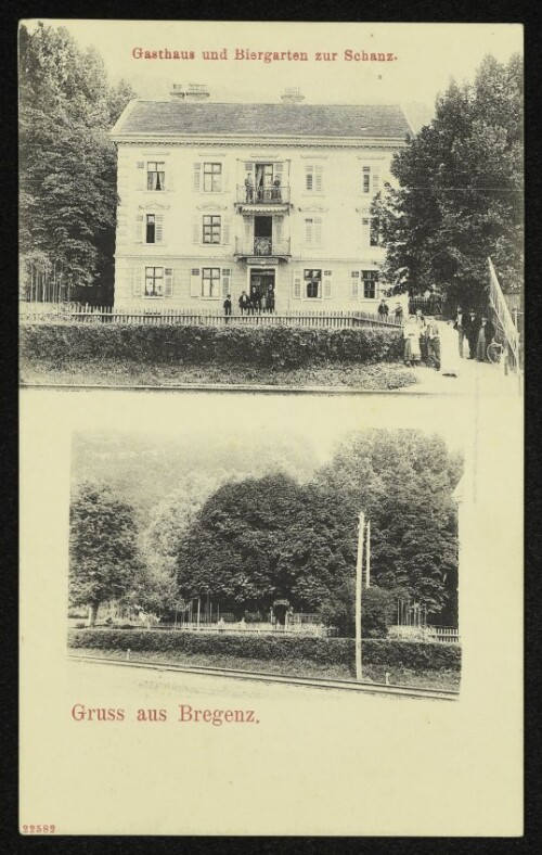 Gruss aus Bregenz, Gasthaus und Biergartenn zur Schanz