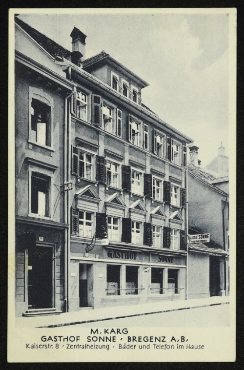 Gasthof Sonne, Bregenz A. B.