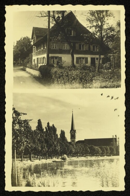 [Harder Haus mit Stadel und die Kirche St. Sebastian]