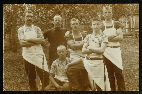 [Gruppenbild von Metzgern]