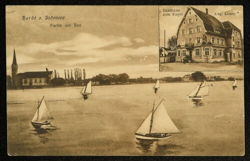Hardt a. Bodensee : Partie am See : Gasthaus zum Engel Aug. Loser